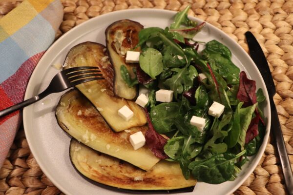 Fette di melanzane all'aglio