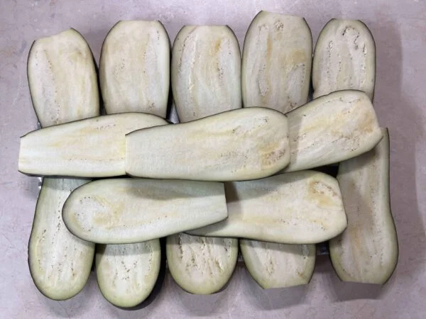 fetta di rotolo di melanzana