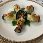 rotolo di melanzana servito