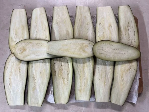 sale per il rotolo di melanzana